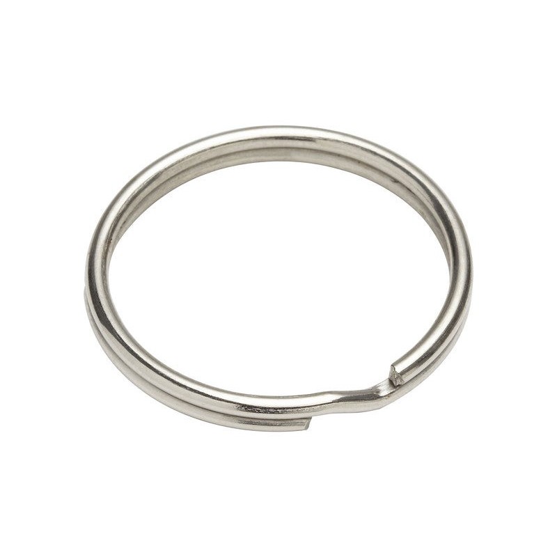 Lot de 3 anneaux brisés acier nickelé L.34.4 X L.34.4 X Ep.2.2 Mm