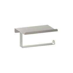 Dérouleur papier toilette inox avec tablette chrome loft