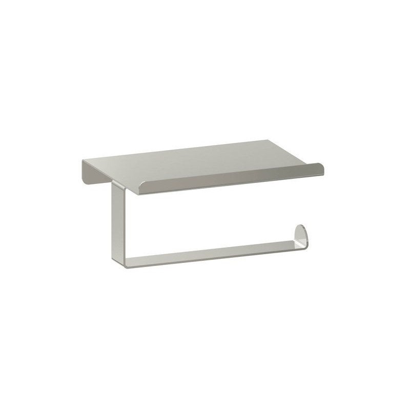 Dérouleur papier toilette inox avec tablette chrome loft