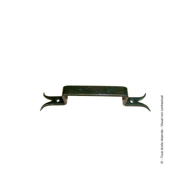 Poignée à queue de carpe extérieur 115 intérieur 85 Mm Acier Noir Pré-Peint