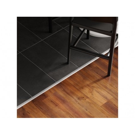 Barre de seuil adhésive ou à visser métal 830x30mm Brillant Métallique