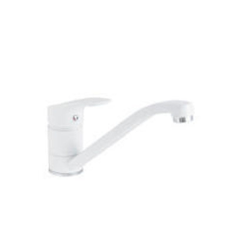 Robinet mitigeur de cuisine blanc DELINIA Hugo -  - meilleure qualité