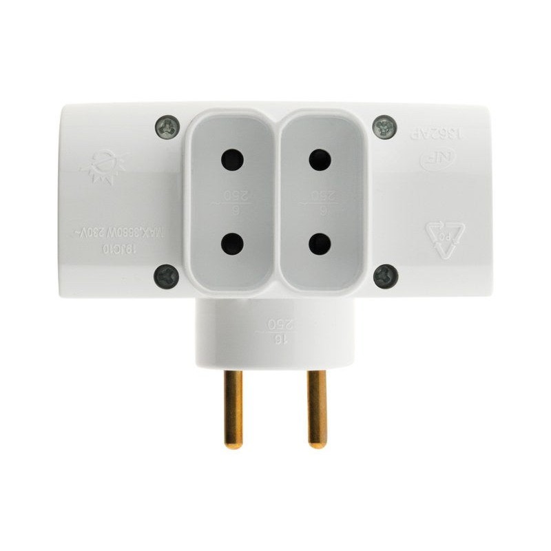 Multiprise sans fil 4 prises blanc Zenitech