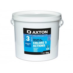 Chlore 5 actions AXTON galets 200 grammes 5 kg