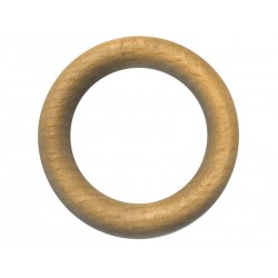 Lot de 10 anneaux tringle à rideau Design 28 mm bois chaîneclair naturel
