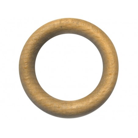 Lot de 10 anneaux tringle à rideau Design 28 mm bois chaîneclair naturel