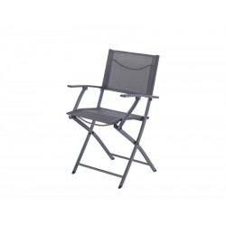 Fauteuil de jardin NATERIAL Emys en acier gris anthracite