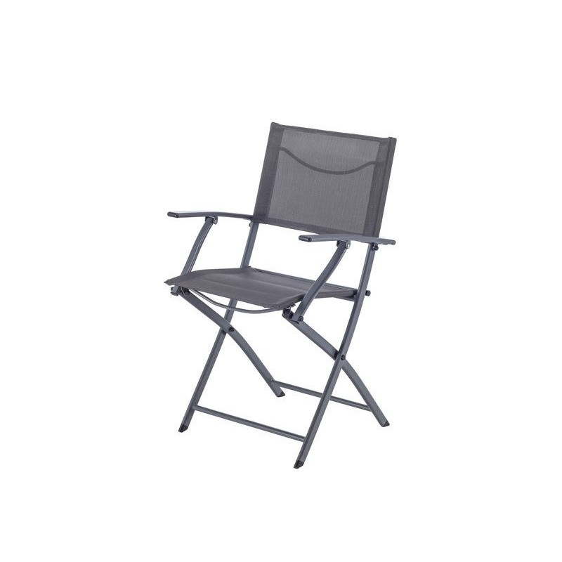 Fauteuil de jardin NATERIAL Emys en acier gris anthracite