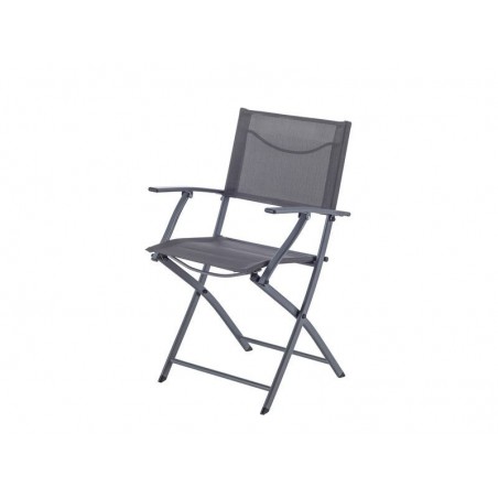 Fauteuil de jardin NATERIAL Emys en acier gris anthracite