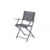 Fauteuil de jardin NATERIAL Emys en acier gris anthracite
