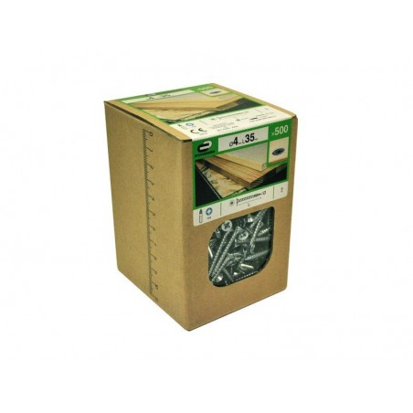 Lot de 500 Vis Acier T?te Frais?e Standers Diam.4 Mm X L.35 Mm