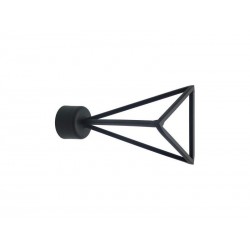 Lot de 2 Embouts Triangle Inspire Noir Mat Pour Tringle à Rideau Diam.20 Mm