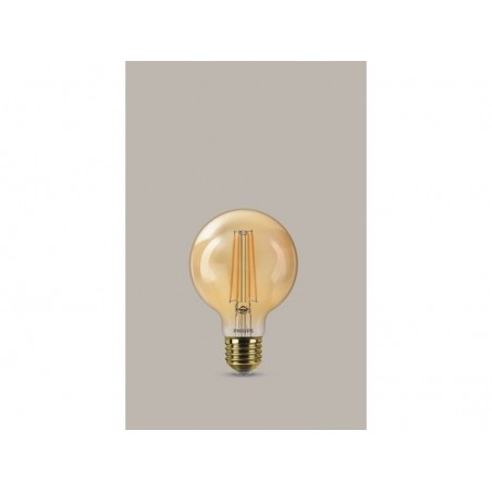 2 ampoules décoratives led ambré Globe 80 mm E27 40 W blanc très chaud