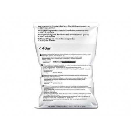 Recharge sac pour absorbeur d'humidité 40 mÂ² 1Kg -  - meilleure qualité
