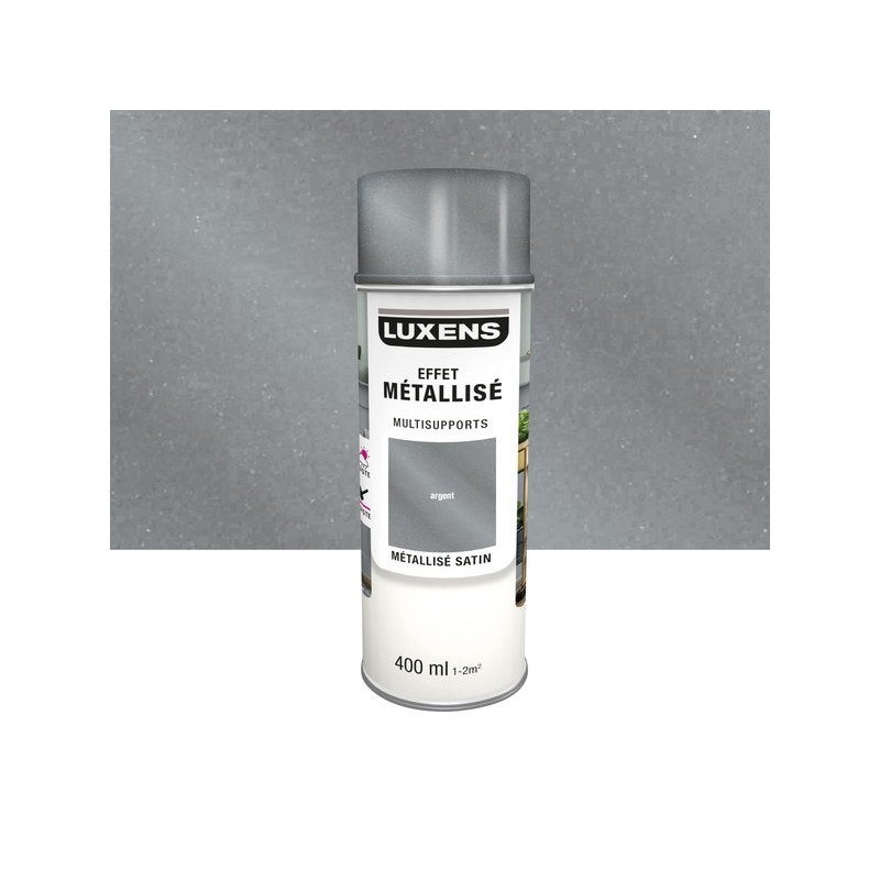 Peinture aérosol Multisupports LUXENS argent métallisé 400 ml