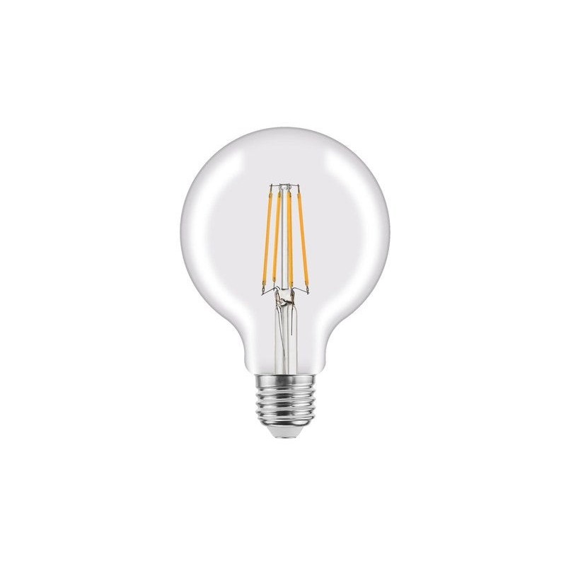 Ampoule led à filament globe 95 mm E27 75 W blanc chaud LEXMAN