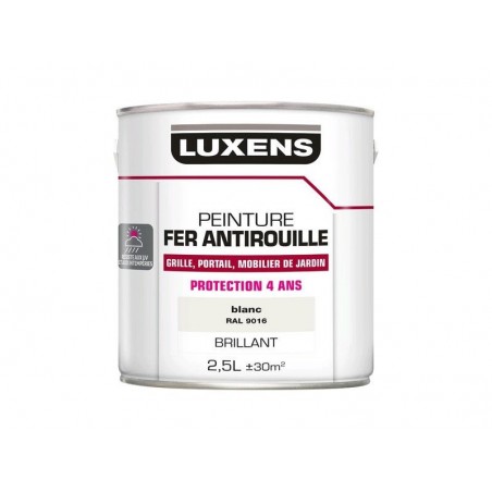 Peinture Fer Extérieur Luxens Blanc Glossy 2.5 L