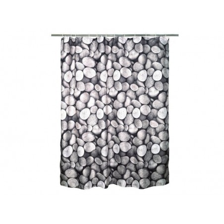 Rideau de douche en textile L.180 x H.200 cm galet SENSEA -  - meilleure qualité