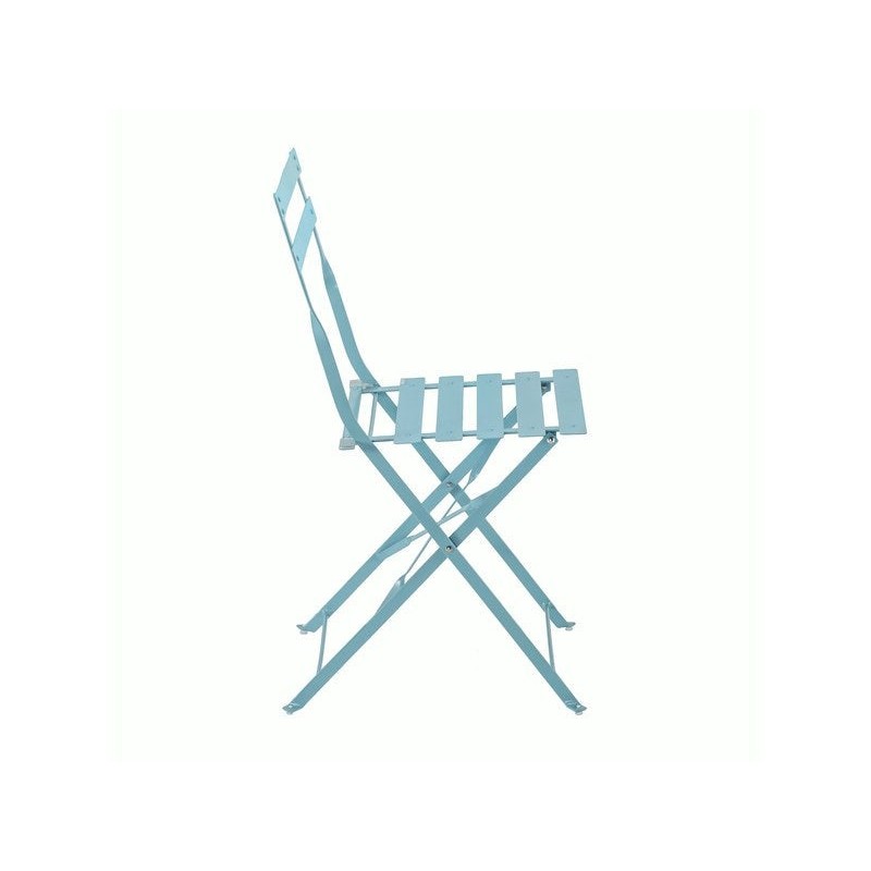 Chaise de jardin NATERIAL Flora en acier bleu