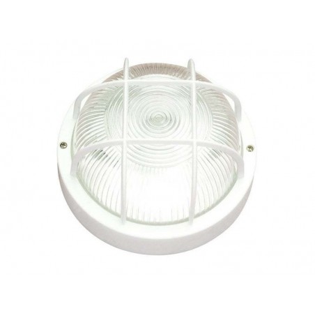 Hublot E27 Avec Grillage Max 60 W Sans Ampoule Rond Blanc