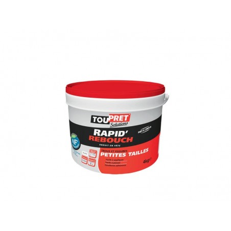 Enduit De Rebouchage Toupret Rapid Rebouch 4 Kg En Pâte Pour Mur - Plafond Inté