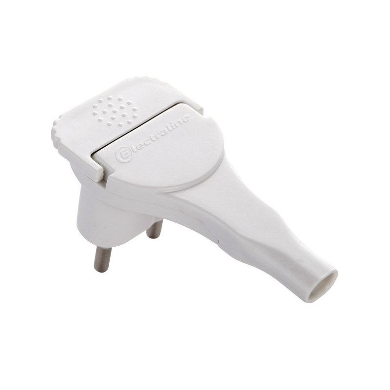 Fiche électrique plate mâle 2 pâles 6 A ELECTRALINE