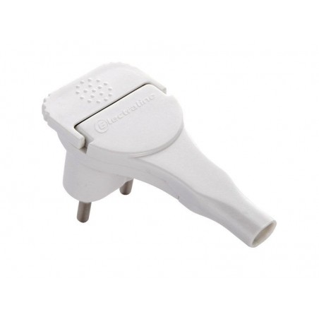 Fiche électrique plate mâle 2 pâles 6 A ELECTRALINE