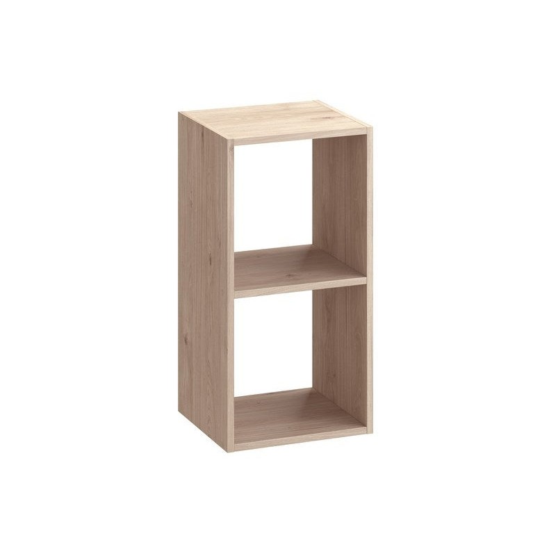 Etagère 2 cases cube décoratif SPACEO KUB chêne H. 70.5 xL. 36 x P. 31 cm