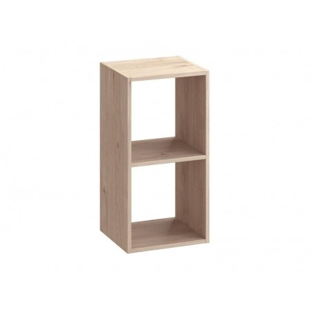Etagère 2 cases cube décoratif SPACEO KUB chêne H. 70.5 xL. 36 x P. 31 cm