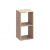 Etagère 2 cases cube décoratif SPACEO KUB chêne H. 70.5 xL. 36 x P. 31 cm