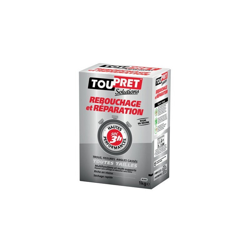 Enduit de rebouchage 1Kg en poudre pour mur et plafond