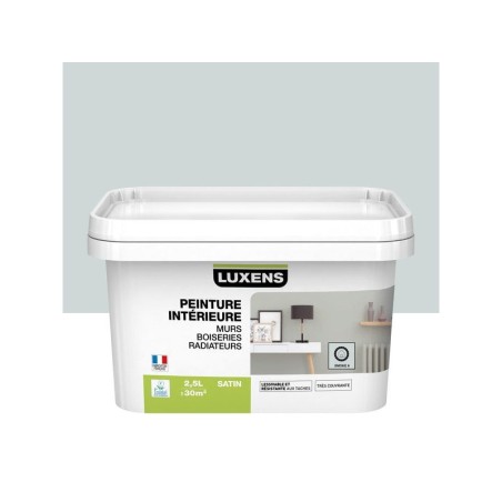 Peinture mur boiserie radiateur LUXENS smoke 6 SatinÃ© 2.5 L