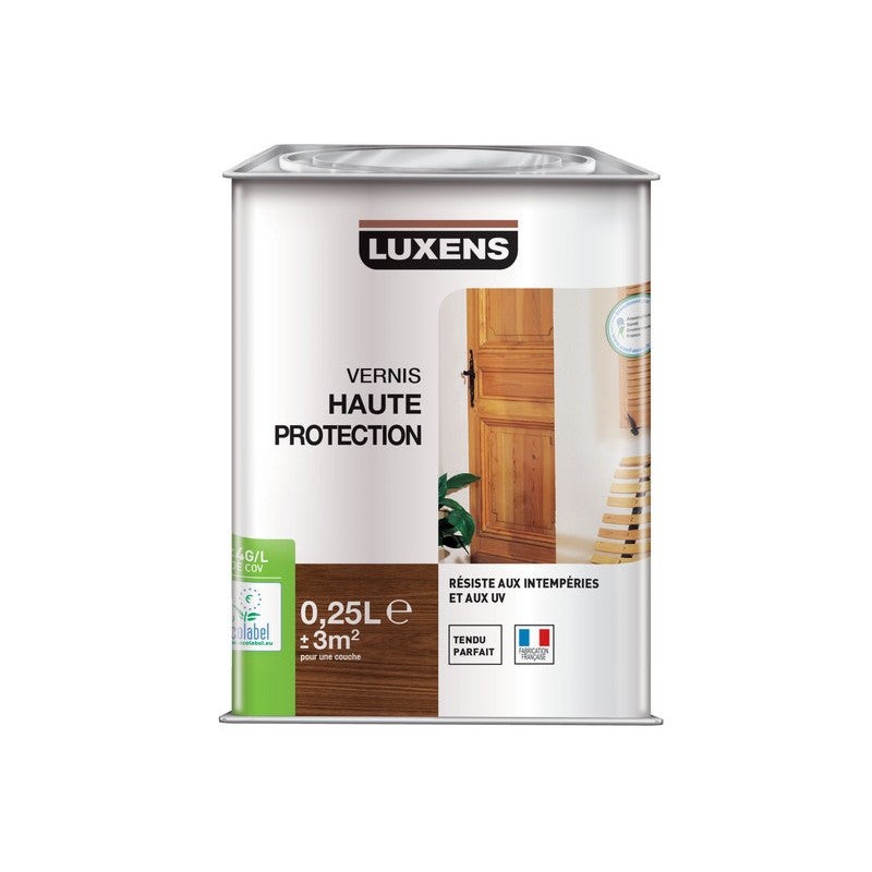 Vernis bois extérieur LUXENS Haute Protection chênemoyen satiné 0.25 L