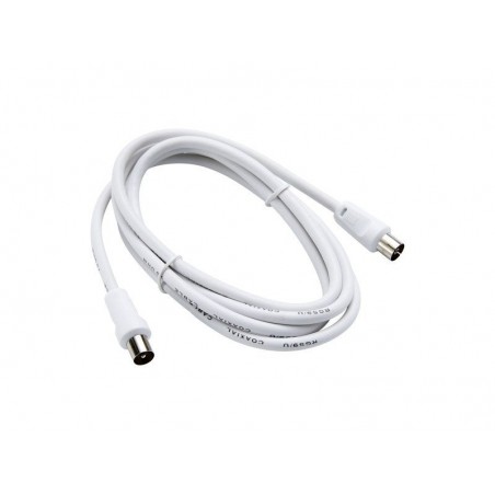 Câble Coaxial 9.52MÂ² Mâle Femelle Blanc L.1.5 M Evology
