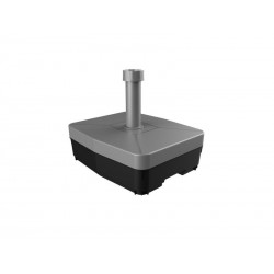 Pied de parasol a lester avec du sable jusqu?a 45 kg argente