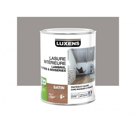 Lasure IntÃ©rieure Poutre Et Lambris Lasure IntÃ©rieure Luxens 1 L Gris-Gris NÂ°3