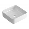 Vasque à poser porcelaine carré Studio l.36 x P.36 cm blanc brillant