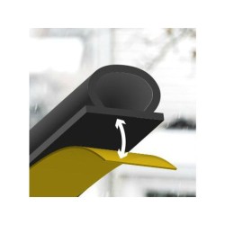 Joint de porte et fenêtre AXTON 1 à7 mm L. 6 m noir