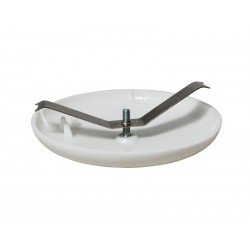 Rosace cache-fil en plastique blanc