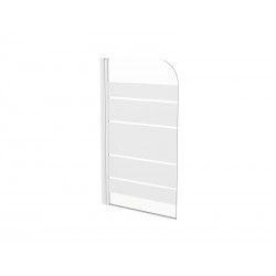 Pare-baignoire pivotant sérigraphié blanc  H.130 X L.76cm -  - meilleure qualité