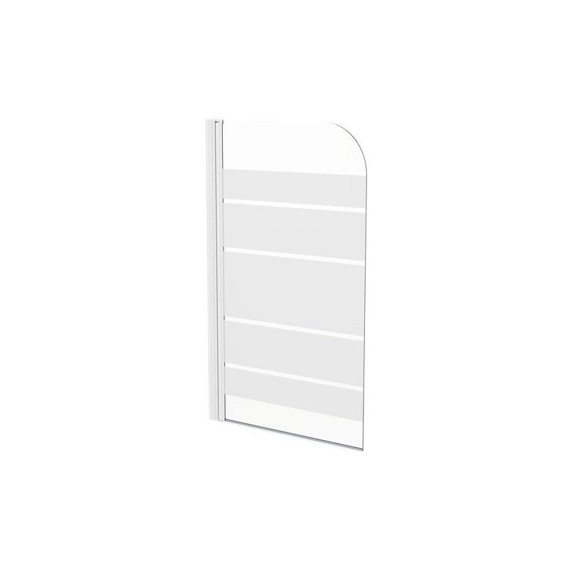 Pare-baignoire pivotant sérigraphié blanc  H.130 X L.76cm -  - meilleure qualité