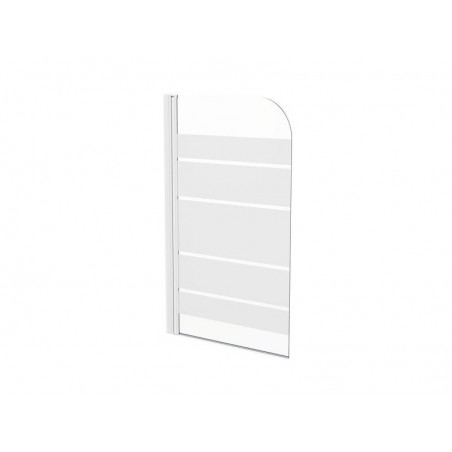 Pare-baignoire pivotant sérigraphié blanc  H.130 X L.76cm -  - meilleure qualité