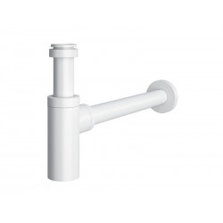 Siphon découpable DESIGN avec tube et rosace à visser EQUATION diam. 32 mm blanc