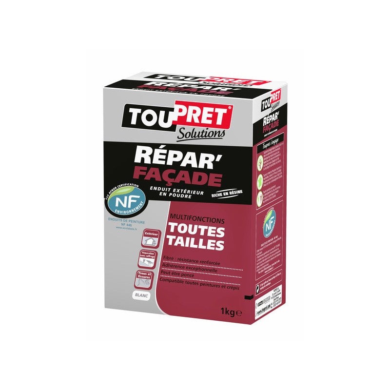 Enduit De Rebouchage Toupret Repar Façade 1 Kg En Poudre Pour Façade Extérieur