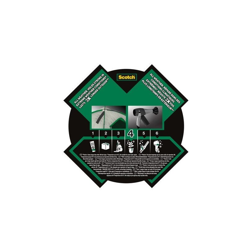 Adhésif de réparation scotch all Weather extremium Une face L.27 m X L.48 mm Gr