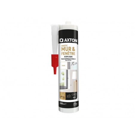 Mastic détanchéité fenêtre - mur - porte AXTON blanc 280 ml