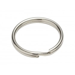 Lot de 4 Anneaux Brisés Acier Nickelé Standers L.25.6 X L.25.6 X Ep.1.8 Mm