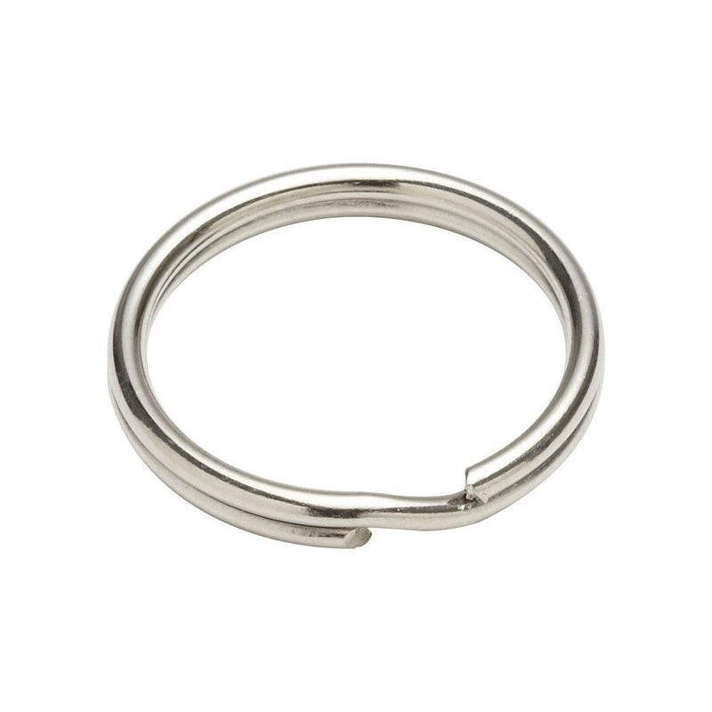 Lot de 4 Anneaux Brisés Acier Nickelé Standers L.25.6 X L.25.6 X Ep.1.8 Mm