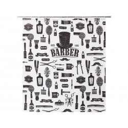 Rideau De Douche En Textile Noir L.180 X H.200 cm Barnabe Sensea -  - meilleure qualité