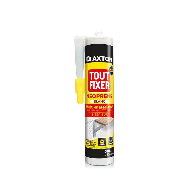 Colle Néoprène Mastic Tout Fixer Néoprène Axton 310 Ml